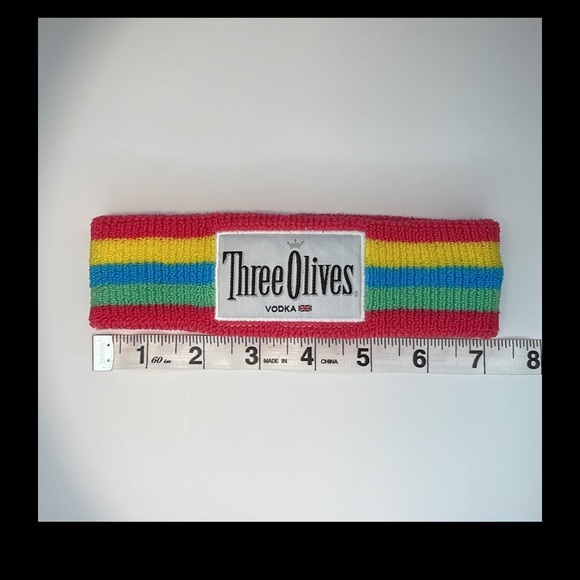 1352- Lot of Three Olives Vodka XL tshirt, headband necklace shot glasses, cups - Picture 9 of 12